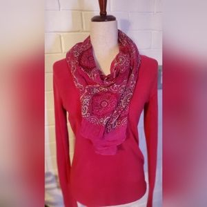 V neck long sleeve Light Soft Sweater,Pink color, size XS , NY &Company,strechy,